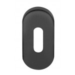 Sleutelplaatje LBN32 ovaal mat zwart