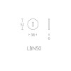 Sleutelplaatje Basic LBN50 mat zwart