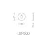 Sleutelplaatje Basic LBN50D mat zwart