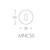 Sleutelplaatje Timeless MNC50 mat nikkel 