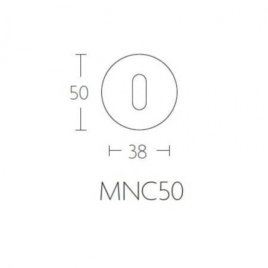 Sleutelplaatje Timeless MNC50 mat nikkel 