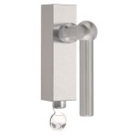 Draaikiepsluiting afsluitbaar FVL100-DKLOCK mat RVS