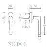 Draaikiepsluiting Timeless 1935-DK-O mat nikkel