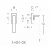 Draaikiepbeslag Ribbon BM110-DK mat RVS