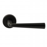 Deurkruk Mikonos rond rozet Puurzwart