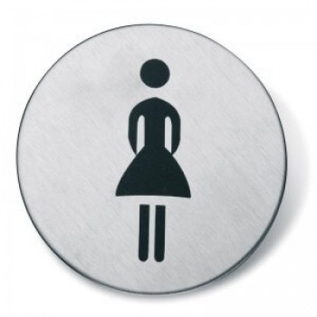 Pictogram zelfklevend rond vrouw