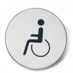 Pictogram zelfklevend rond rolstoel