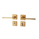 Veiligheidsset Mugello met deurkrukken Zenith messing getrommeld