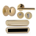 Complete voordeurset Sara messing PVD