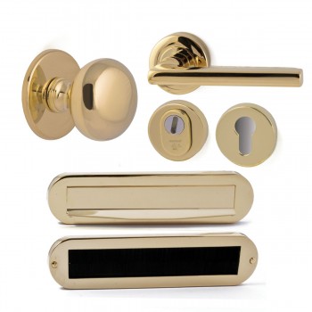 Complete voordeurset Sara messing PVD