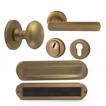 Complete voordeurset Shadow mat brons
