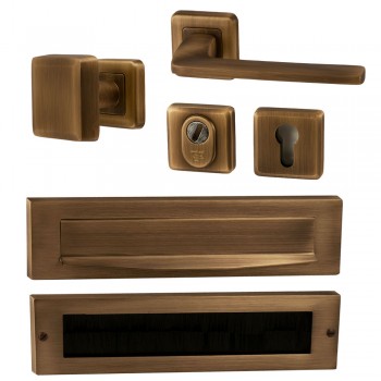 Complete voordeurset QBE mat brons