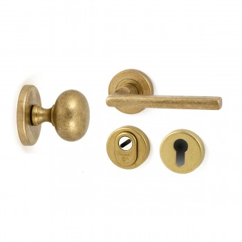 Voordeurset Sara messing getrommeld