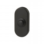 Beldrukker Ovaal Puurzwart