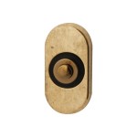 Beldrukker Ovaal messing getrommeld