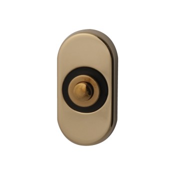 Beldrukker Ovaal messing PVD