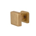 Voordeurknop QBE messing getrommeld