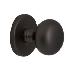 Voordeurknop Iris 56mm Puurzwart