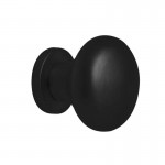 Voordeurknop Paddestoel Puurzwart