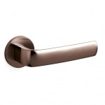 Deurkruk Olivari Diva rond rozet brons mat titaan PVD