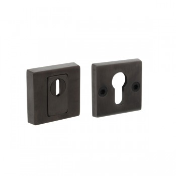 Veiligheidscilinderrozet vierkant Olivari antraciet mat titaan PVD