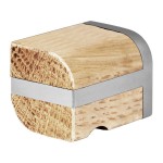 Meubelknopje Piet Boon TWO PB22M RVS/eiken