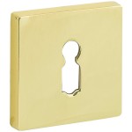 Sleutelrozet Bauhaus-Style verdekt messing gepolijst gelakt