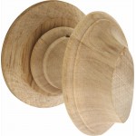 Knopkruk Hoed rond rozet charmehout