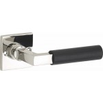 Deurkruk Bauhaus Style vierkant rozet glans nikkel ebben 