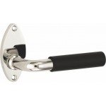 Deurkruk Frankfurt op ellips rozet ebben glans nikkel