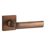 Deurkruk Padania vierkant rozet antiek brons