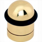 Deurbuffer cilinder 42mm messing gepolijst gelakt