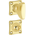 Ton bombé toiletgarnituur messing ongelakt