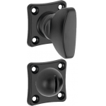 Ton bombé toiletgarnituur mat zwart