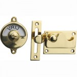 Vrij bezet overslag met bocht messing ongelakt