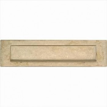 Briefplaat rechthoek Mi Satori messing getrommeld ongelakt