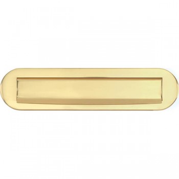 Briefplaat ovaal Mi Satori messing ongelakt