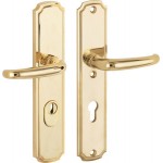 Veiligheidsset Halfsabel Art Nouveau messing ongelakt KT achterdeur