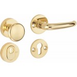 Veiligheidsset Halfsabel Elegant messing ongelakt voordeur KT