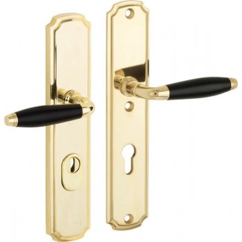 Veiligheidsset Bonton nouveau ebben messing ongelakt KT achterdeur