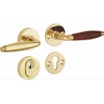 Veiligheidsset Bonton bubinga messing ongelakt KT achterdeur