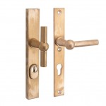 Veiligheidsset smal Chemin de fer messing getrommeld ongelakt voordeur KT