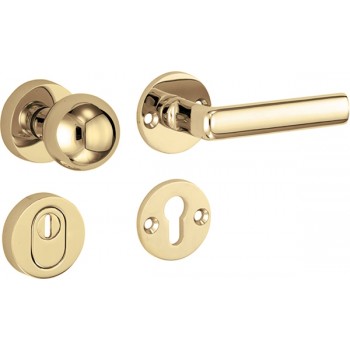 Veiligheidsset Padania Elegant messing gepolijst gelakt/titaan KT voordeur