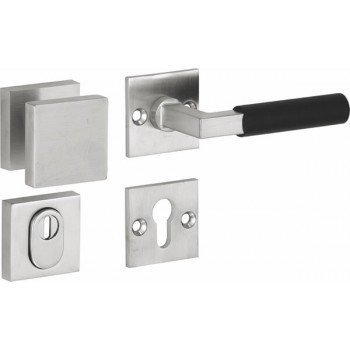 Veiligheidsset Bauhaus mat nikkel ongelakt titaan ebben KT voordeur