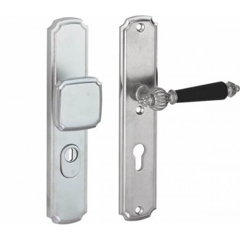 Veiligheidsset Nouveau antiek nikkel/antiek chroom voordeur KT