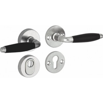 Veiligheidsset Bonton ebben antiek nikkel/antiek chroom  KT achterdeur