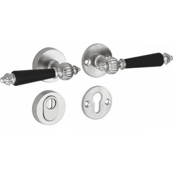 Veiligheidsset Nouveau antiek nikkel/antiek chroom ebben KT achterdeur