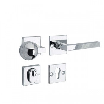 Veiligheidsset Kare glans chroom voordeur