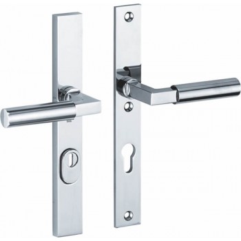 Veiligheidsset smal Bauhaus glans chroom achterdeur KT