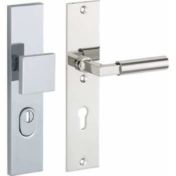 Veiligheidsset Bauhaus glans chroom/glans nikkel voordeur KT